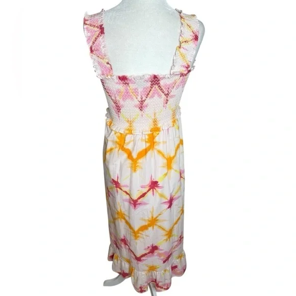 Rails Rumi Diamond Tie-Dye Smocked Midi Dress Size Small petite - Picture 3 of 15